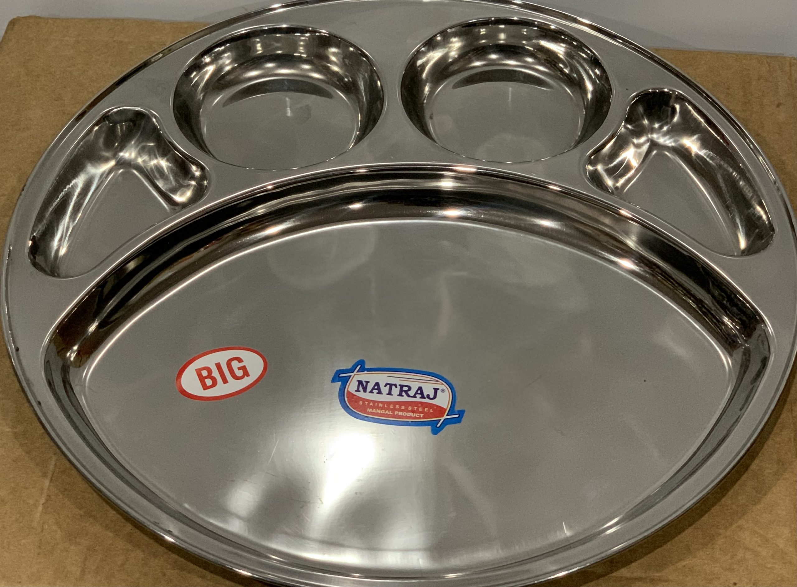 Steel Plate with Compartment Round 32cm - Laravel